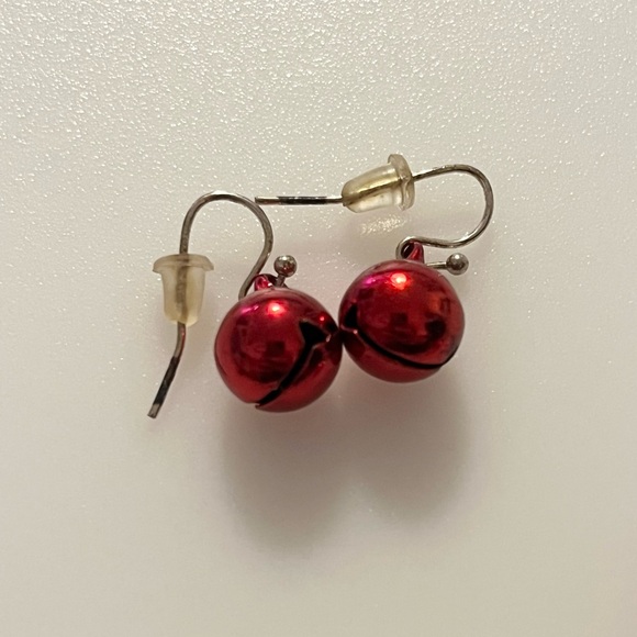 4 Vintage Sets of Holiday Christmas Jingle Bells Dangle Drop Earrings - Picture 14 of 16